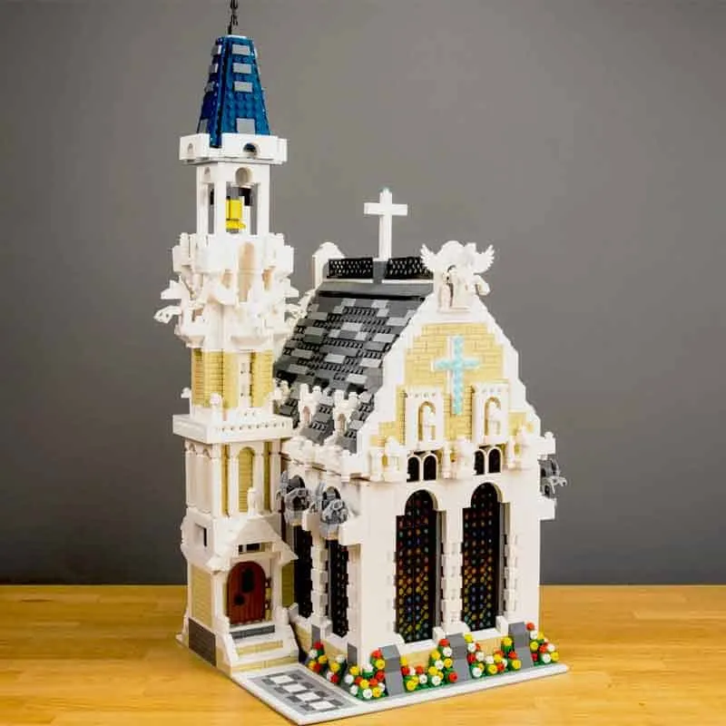 MORK 033006 Medieval Church Ideas Creator Expert Street View Series 4752Pcs Building Blocks Kids Toy