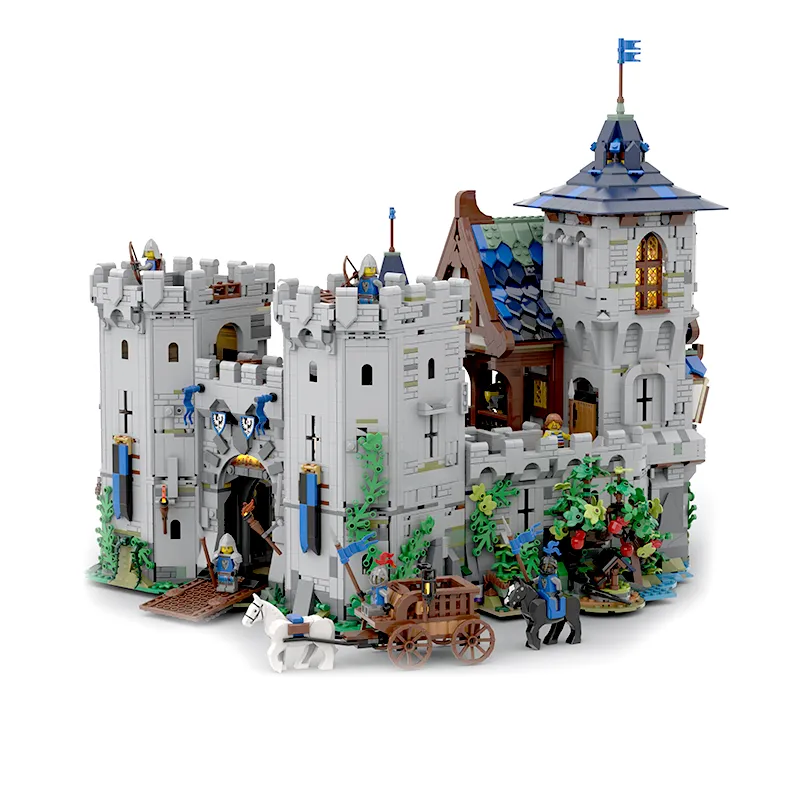 Black Falcon’s Fortress MOC 132661 Castle Medieval Architecture 6710Pcs Building Blocks Kids Toy