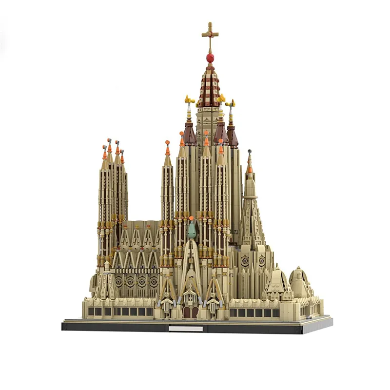 Sagrada Familia Catholic Church MOC 65795 Medieval Architecture 10075Pcs Building Blocks Kids Toy