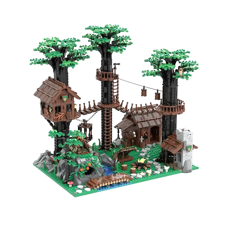 Forestmen’s Headquarters Robin Hood MOC 153885 King Of Thieves King Of Thieves 3092Pcs Building Blocks Kids Toy