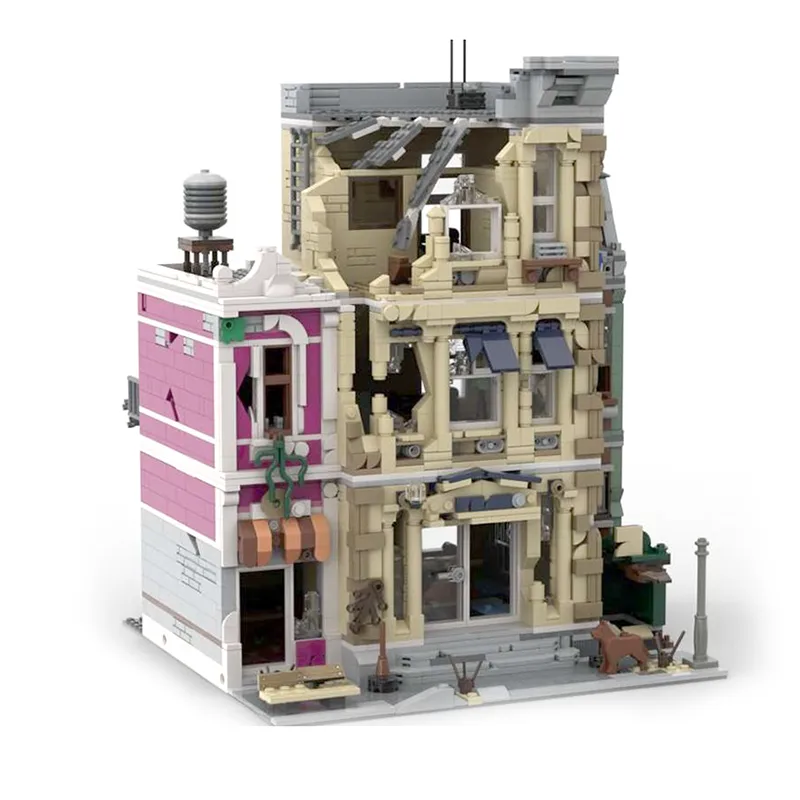 Last of Us Apocalypse Police Station MOC Studio Building 66832 2689Pcs Building Blocks Kids Toy