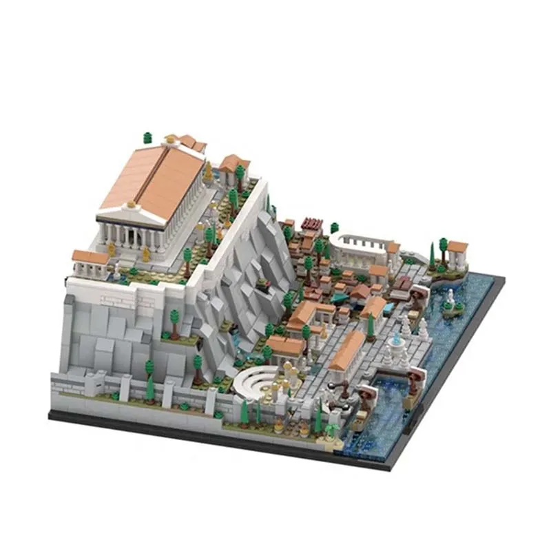 Greece Acropolis Of Athens MOC F-A0634 Medieval Architecture 1970Pcs Building Blocks Kids Toy