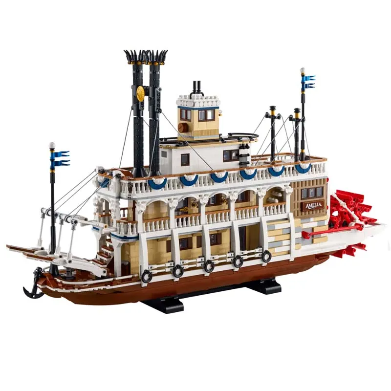 Canal River Steamboat 21356 Ideas Creator Series 4090Pcs Building Blocks Kids Toy