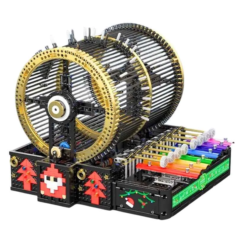 Mould King 10170 Rotating Drum Christmas Melody Music Box 2344Pcs Building Blocks Kids Toy