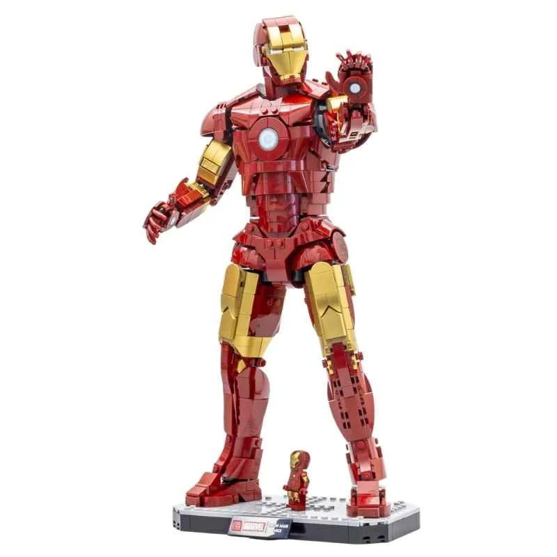 Iron Man Mark 3 Collectors Edition 76344 Tony Stark Marvel Avengers 1297Pcs Building Blocks Kids Toy