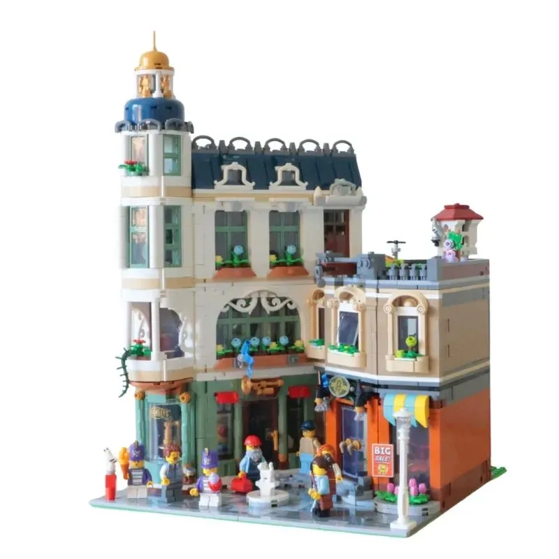 Historic European Shopping Street 11371 Modular Buildings 3456Pcs Building Blocks Kids Toy