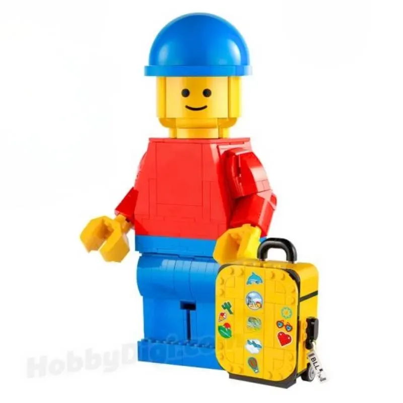 Brick Figures Up-Scaled Yellow Travel Suitcase 40649 40817 Ideas Creator Series 838Pcs Building Blocks Kids Toy