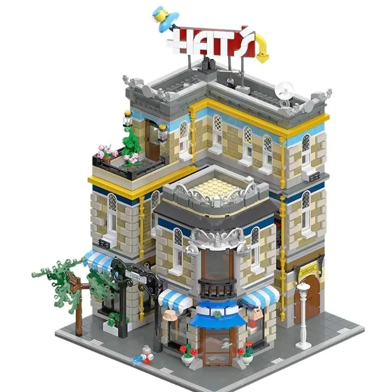 JIESTAR 89121 Hat´s Store Modular Buildings 3140Pcs Building Blocks Kids Toy