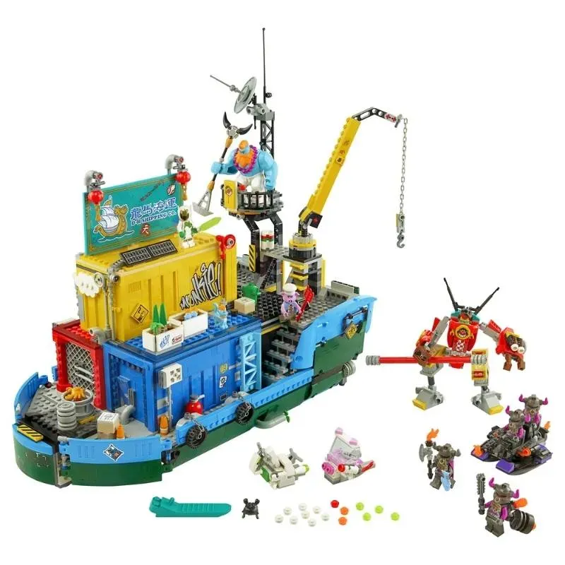 Monkie Kid’s Team Secret HQ 80013 Ninjago Idea Creations 1959Pcs Building Blocks Kids Toy