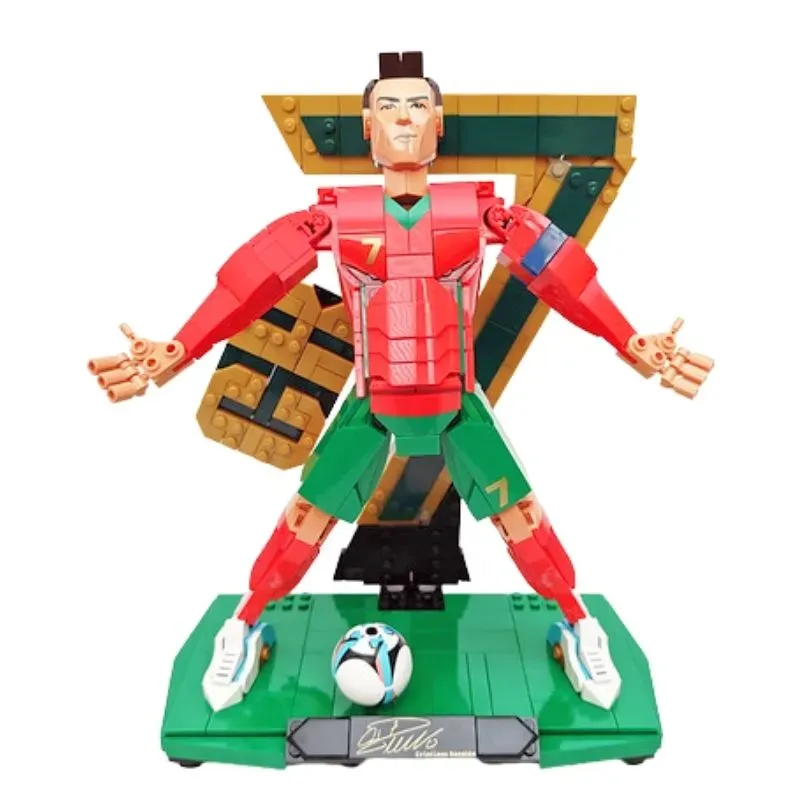 Cristiano Ronaldo - Soccer Legend FIFA World Cup Portugal 43016 Football Legend 854Pcs Building Blocks Kids Toy