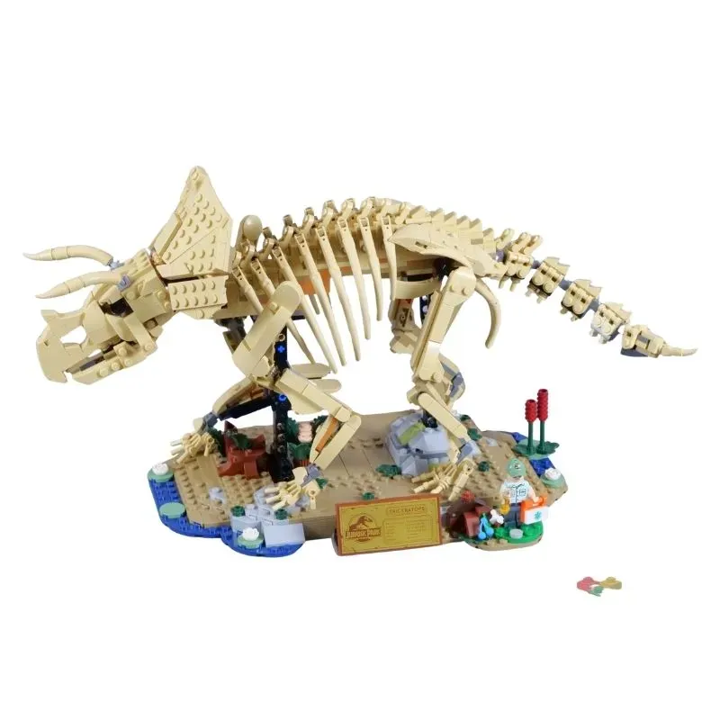 Dinosaur Fossils Triceratops 77985 Jurassic World 1154Pcs Building Blocks Kids Toy