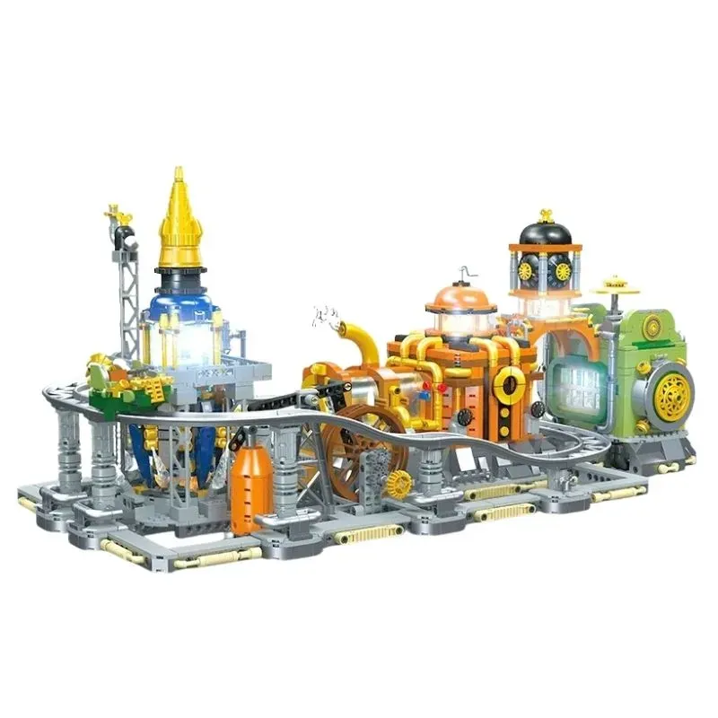 JIESTAR JJ9114 Steampunk Moon Base 2842Pcs Building Blocks Kids Toy